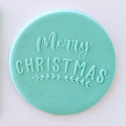 Cookie Debosser Stamp | Merry Christmas 1