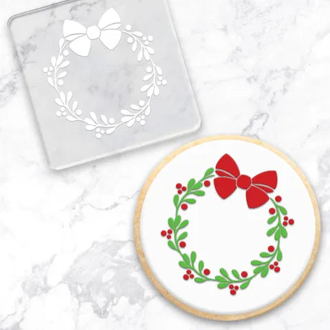 Cookie Debosser Stamp | Christmas Wreath