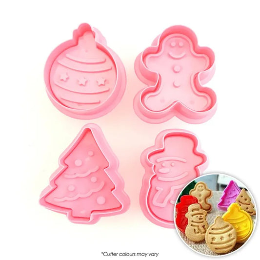 Christmas Plunger Cutters 4pcs