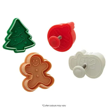 Christmas Plunger Cutters 4pcs