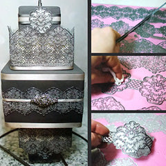 Claire Bowman Damask Cake Lace Mat