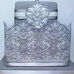Claire Bowman Damask Cake Lace Mat