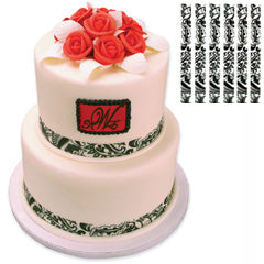 Classic Paisley Edible Shimmer Ribbons 6 strips