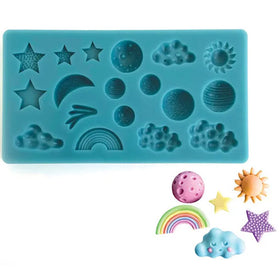 Petite Clouds, Moon, Planets & Stars Silicone Mould