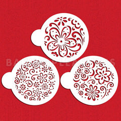 Whimsical Flower Cookie Set 3pcs