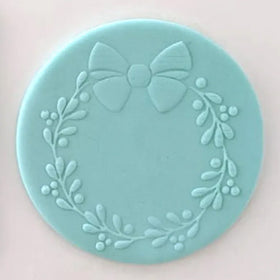 Cookie Embosser Stamp Christmas Wreath