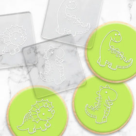 Cookie Debosser Stamp Dinosaur 3pcs