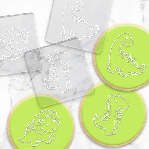 Cookie Debosser Stamp Dinosaur 3pcs