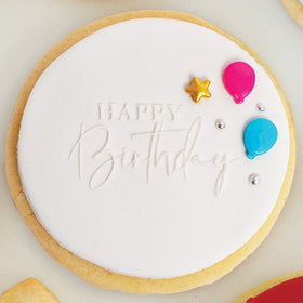 Cookie Embosser Stamp Happy Birthday