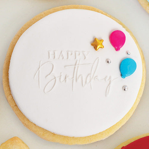 Cookie Embosser Stamp Happy Birthday