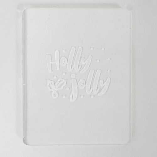 Cookie Embosser Stamp Holly Jolly