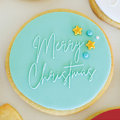 Cookie Embosser Stamp Merry Christmas 1