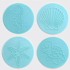 Cookie Debosser Stamp Sea 4pcs