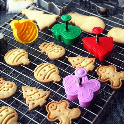 Christmas Plunger Cutters 4pcs