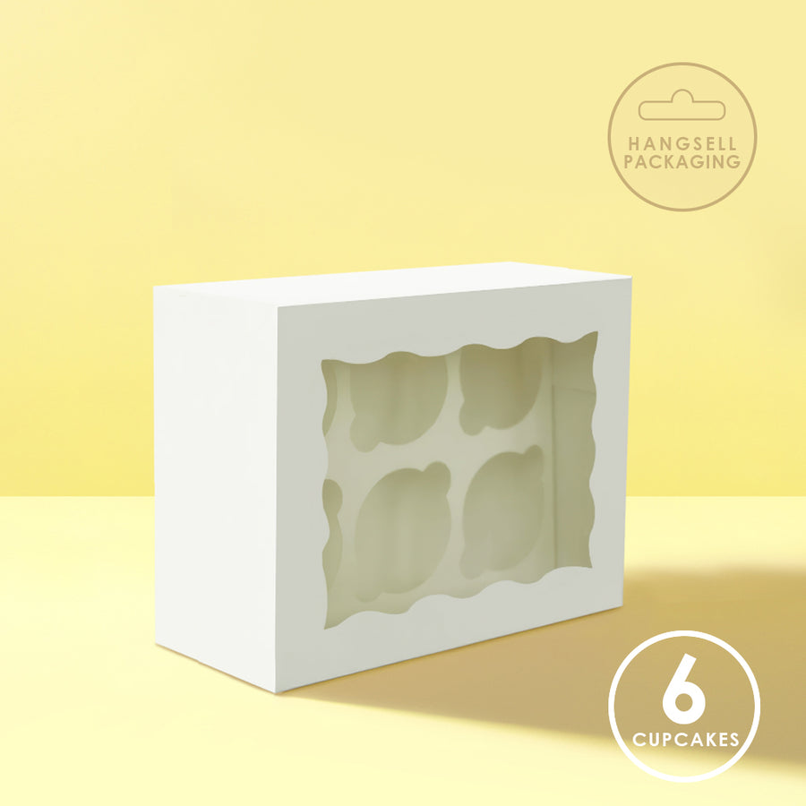 Papyrus Cupcake Box Scalloped with Window (6 cupcakes)
