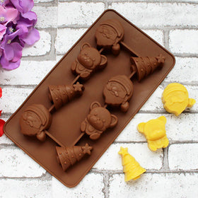 Cute Christmas Silicone Chocolate Mould