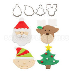 Cutie Cupcake Christmas Cutter Set 4pcs