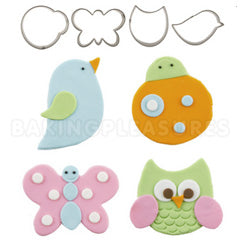 Cutie Cupcake Flutter Friends Cutter Set 4pcs