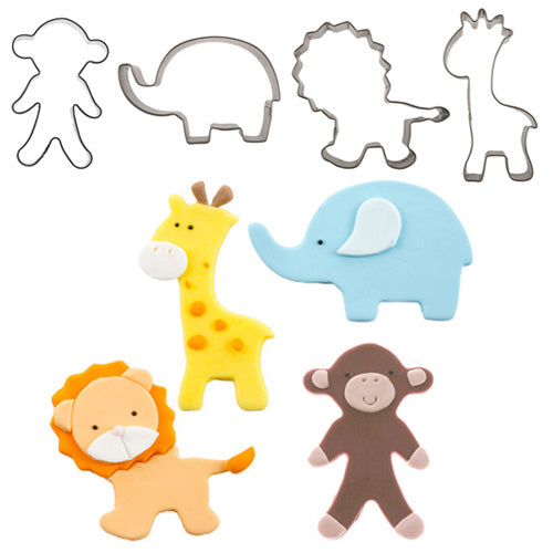Cutie Cupcake Jungle Cutter Set 4pcs