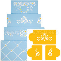 Daisy Lattice Cake Stencil #2