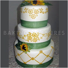 Daisy Lattice Cake Stencil #2