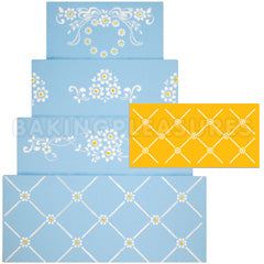Daisy Lattice Cake Stencil #4