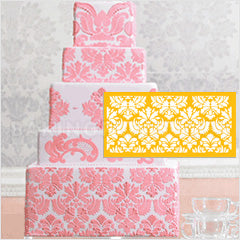 Damask Cake Stencil Tier #5