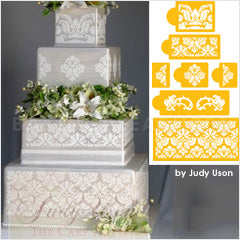 Damask Cake Stencils 5pcs