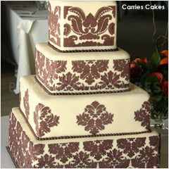 Damask Cake Stencils 5pcs