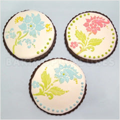 Delft Flowers Cookie Stencils 3pcs