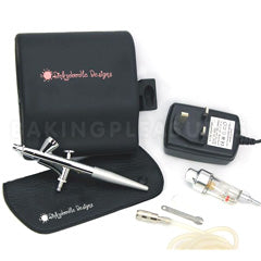 Dinkydoodle Black Cake Decorating Airbrush and Compressor Kit Set (+Free DVD)