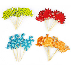 Dinosaurs Paper Cupcake Picks 24pcs
