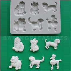 Alphabet Moulds Dogs Silicone Mould 2