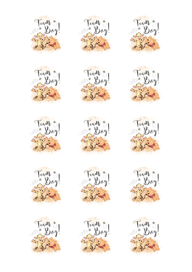 Winnie the Pooh Team Boy 15 edible cupcake cookie toppers A4 print sheet