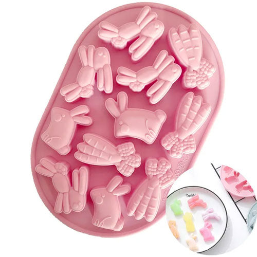 Easter Bunny & Carrot Silicone Mould