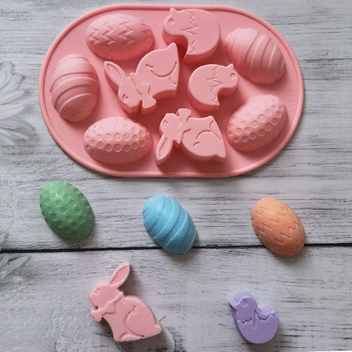 Easter Chick, Bunny, Egg  Silicone Mould