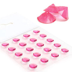 Edible Jelly Diamonds Gems 10mm Pink  20pcs