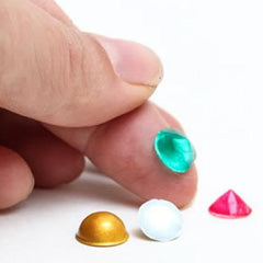Edible Jelly Diamonds Gems 10mm Pink  20pcs