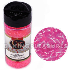 Edible Glitter Flakes Pink 7g