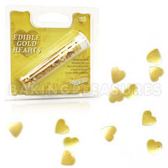 Rainbow Dust Edible Gold Hearts Glitter