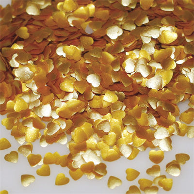 Rainbow Dust Edible Gold Hearts Glitter