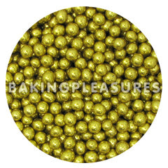 Edible Pearl Cachous  Gold 8mm 80g