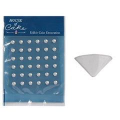 Edible Jelly Pointed Studs 5mm Silver 36pcs