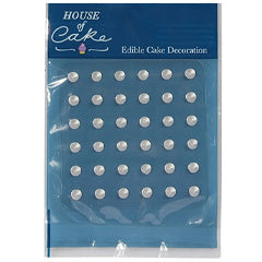 Edible Jelly Pointed Studs 5mm Silver 36pcs