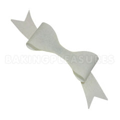 Edible Silver Bows 10pcs