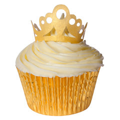Edible Wafer Gold Crown Tiaras 10pcs