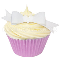Edible White Bows 10pcs