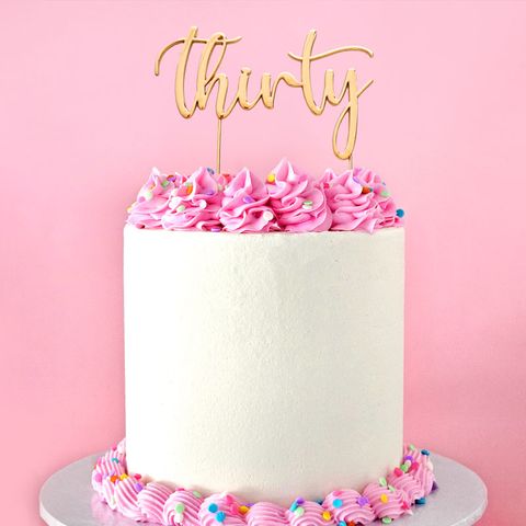 CAKE CRAFT | METAL TOPPER | THIRTY NUMBER 30 | GOLD