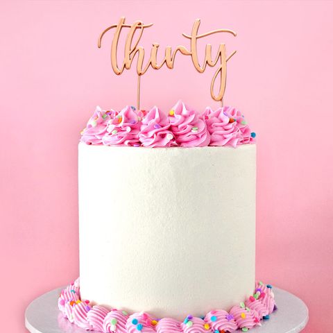 CAKE CRAFT | METAL TOPPER | THIRTY NUMBER 30 | ROSE GOLD