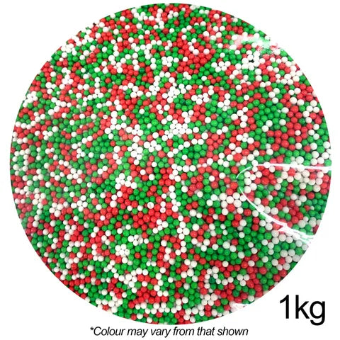 BULK Sprinkd Christmas Nonpareils Sprinkles 1kg